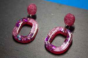 Handmade Pink <b>Resin</b> Square Dangle Earrings With Glitter Handmade Fashion Jewelry For Women <b>resin</b> mold <b>resin</b> earrings <b>resin</b> <b>Craft</b> - Product Image 3