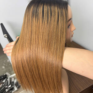 Vente en gros 100% vietnamien brut os droit pour ombre or perruque Super qualité Double dessiné de haute qualité cheveux humains - Product Image 1
