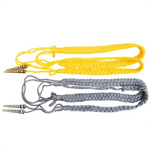 Wholesale Parade Uniform Shoulder Aiguillette Custom Color <b>Braided</b> Ceremonial Cords with Ferrules Dress Uniform Supply - Product Image 2
