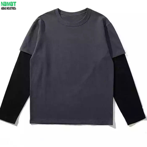 Custom 220 Grams Double Layer Knitted <b>Waffle</b> Short Sleeve Men's T-<b>Shirt</b> Y2K Acid Wash Stone Faded Cuff 100% Cotton Eco-Friendly - Product Image 5