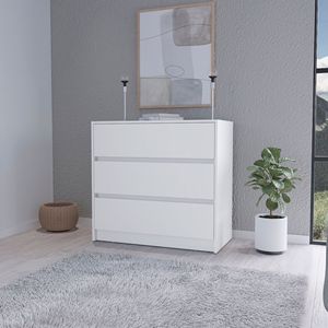 Avra comò a 3 cassetti con piano in legno fabbricato e cassettiera elegante frontale - Product Image 5