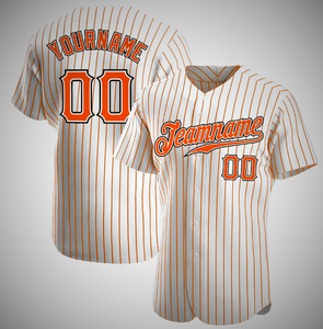 Maillot de baseball personnalisé à rayures fines noires, boutonné sur le devant, nom et numéro de l'équipe, uniforme de baseball pour hommes adultes - Product Image 3
