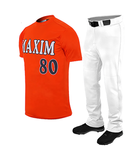 Maillots de softball sublimés personnalisés, uniformes de baseball confortables à coupe régulière avec manches courtes, vêtements de sport pratiques - Product Image 1