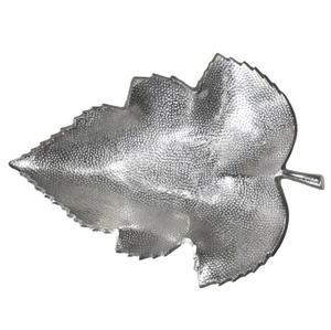 Plateau tendance en aluminium fait main, poli nickel, en forme de grande feuille, pour la cuisine et la table à manger, idéal pour servir les aliments - Product Image 3