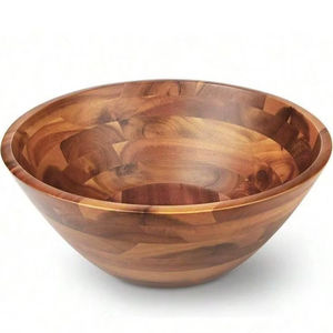 Cuenco Grande de Madera con Diseño Decorativo, Cuenco de Madera para Servir Frutas y Alimentos en Ramadán, Cuenco Decorativo de Madera Estilo Árabe para Uso Diario - Product Image 1