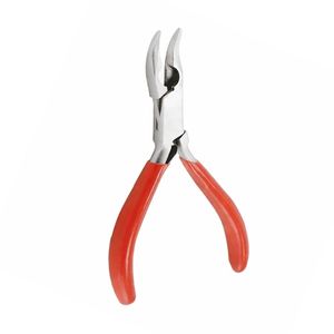 Bent Nose Pliers Jewelry Making <b>Tool</b> Red Handle Polished Carbon Steel Precision Wire Bending Beading Crafting Professional <b>Tool</b> - Product Image 6