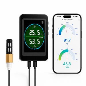 Thermomètre hygromètre intelligent double WiFi et Bluetooth, surveillance de la température et de l'humidité à distance 24h/24 et 7j/7 avec lecture en temps réel - Product Image 1