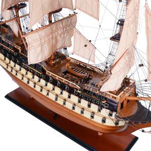 OMH T042 La Bretagne, Maqueta de Barco Náutico de Madera Hecha a Mano, Estilo Deportivo, Pintada, Decoración para el Hogar, Lavable, Manualidades - Product Image 3