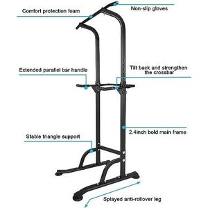 Sports Power Tower regolabile in altezza Home Gym Fitness attrezzature allenamento Dip Station Pull Bar per l'allenamento della forza - Product Image 2