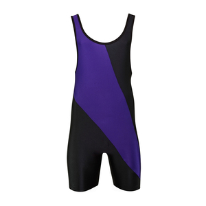 Men's Black Wrestling Singlet Fitted Spandex Nylon Stretch <b>Athletic</b> Wear for Adults Sports Apparel - Product Image 3