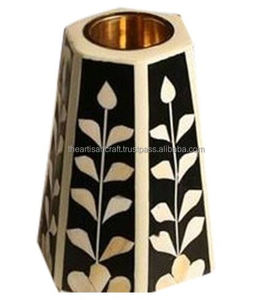 Porte-brûleur d'encens incrusté d'os en bois fait à la main graine pour maisons bouchon d'anis étoilé pour aromates Ramadan artisan artisanat diffuseur - Product Image 5