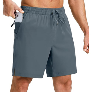 Shorts décontractés en coton pour hommes OEM, taille élastique, couleur unie, shorts d'été, logo personnalisé, fabricant en gros - Product Image 5