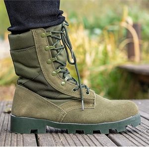 Botas de montaña para hombre, con cordones, ligeras, antideslizantes, para trabajo, senderismo y trekking, con suela de goma. - Product Image 1