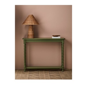 Natural Finish Wooden <b>Console</b> <b>Table</b> With 3 Drawer For Living Room Entryway Hallway Home Furniture - Product Image 5