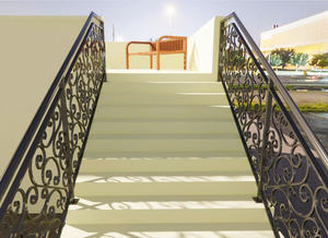 Barandillas de Hierro Forjado de Primera Calidad para Escaleras, Diseño Decorativo para Escaleras Interiores y Exteriores, Protección de Seguridad - Product Image 5