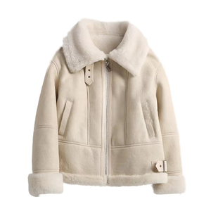 Classic Design <b>jacket</b> for men <b>Sheepskin</b> Hot Selling <b>Jacket</b> For Men Bomber Leather <b>Jacket</b> Premium Genuine <b>Sheepskin</b> Sherpa - Product Image 1