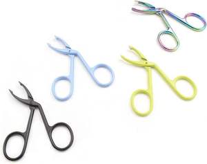 Pinzas de Depilar de Acero Inoxidable de Primera Calidad con Punta Inclinada y Mango de Tijera, Forma Recta para Eliminar Vello - Product Image 2