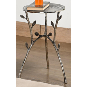 Handcrafted Twig Design Aluminium Side <b>Table</b> Luxury Antique Nickel Finish Tree Branch Accent <b>Table</b> For Modern Living Room - Product Image 1