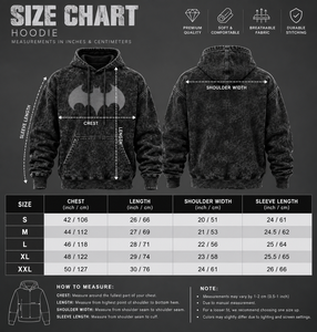 Sweat à capuche noir délavé pour homme, imprimé graphique personnalisé chauve-souris, pull oversize streetwear en molleton, mode décontractée, vente en gros - Product Image 5