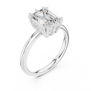 Boucles d'oreilles élégantes pour femmes en or massif 14 carats avec diamants de laboratoire taille ronde - Product Image 3