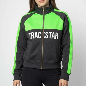 <b>Women's</b> <b>Navy</b> for Color Block TRACKSTAR <b>Zip</b>-<b>Up</b> Hooded Fleece Pullover Streetwear Sweatshirt Winter Wholesale - Product Image 5
