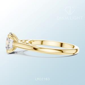 Bague de fiançailles en diamant cultivé en laboratoire certifié IGI, or blanc 14 carats, coupe solitaire, bague de mariage et d'anniversaire, cadeau de luxe pour femme - Product Image 6