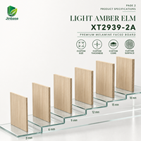 Panneau MDF mélaminé Jinbase Light Amber Elm 18 mm E0 1220x2440 mm, mélaminé pour armoire de cuisine, placard