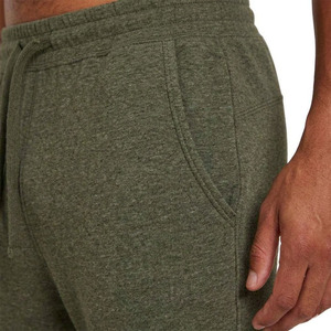 Pantalones de Lona Verde Oliva para Hombre, Corte Regular, de Poliéster y Algodón de Peso Medio, Cintura Elástica con Cordón, Estilo Casual, con Bolsillos Laterales - Product Image 2