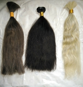 90% สำหรับต่อผมแบบไม่ใช้เรมีแบบอินเดียผมเป็นกลุ่มมีสีด้านธรรมชาติ - Product Image 2