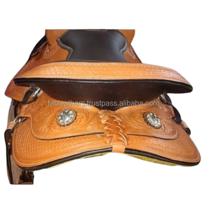 Sillín de montar de placer occidental de cuero genuino de alta calidad totalmente personalizado estilo vaquero con asiento cómodo mejor para montar - Product Image 6