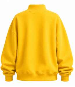 Sweat-shirt surdimensionné personnalisé pour femme, col montant, imprimé floral, logo appliqué, décontracté, en molleton de coton, vente en gros - Product Image 5