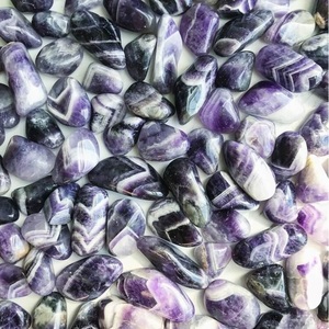 Piedras de Amatista Chevron Natural Pulidas a Mano, Cristal Morado Curativo para Feng Shui, Meditación, Reiki, Chakra, Decoración Energética - Product Image 2