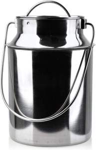 Cubo de transporte de leche de acero inoxidable de diseño moderno, ecológico y portátil, el más vendido, 301-400ml, con tapa y asa - Product Image 2