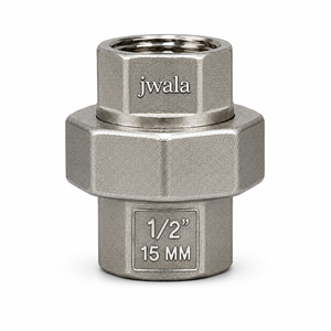 Raccord union en acier inoxydable SS304 BSP de 15 mm (1/2 pouce) pour les systèmes de tuyauterie de process chimique et les connexions de fluides industriels - Product Image 3