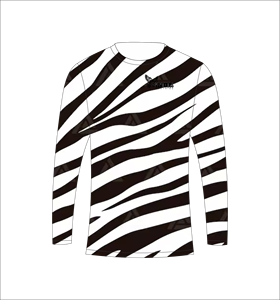 Abstract <b>Zebra</b> Stripe Long Sleeve Athletic <b>Shirt</b> Breathable Fitness Performance Tee - Product Image 2