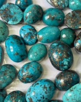 Lot de cabochons de turquoise mélangée AAA+++ – Pierres précieuses de turquoise naturelle en vrac, formes variées, certifiées CNAS, de Rafay Gemstone pour