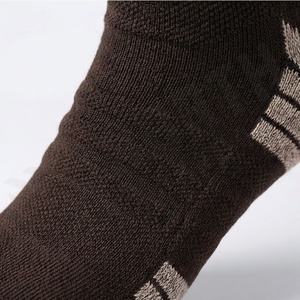 Brown Crew <b>Socks</b> Solid Knitted Breathable Casual Adult Regular Style - Product Image 5