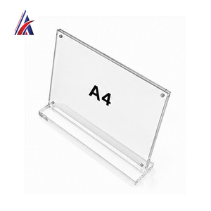Support de table magnétique en acrylique A4 double face pour menu, cadre transparent, présentoir de bureau – Meilleure vente en Malaisie - Product Image 5