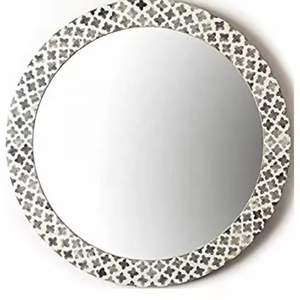 High Quality Eco-Friendly Modern Handmade Customized Bone Inlay Round Wall <b>Mirror</b> Frame Home Decor - Product Image 1