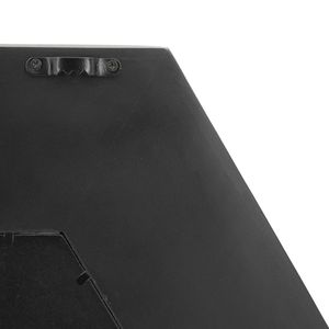 Specchio da Parete Esagonale 47x47 cm con Cornice in Legno Massello Nero, Elegante Decorazione per Soggiorno, Bagno e Corridoio - Product Image 5