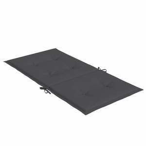 Lot de 4 coussins de chaise d'extérieur en polyester 100% Anthracite Mélangé pour chaise à dossier bas - Product Image 5