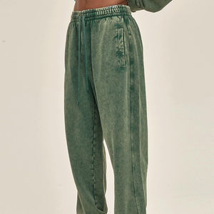 Pantalones de chándal más vendidos con lavado ácido, personalizados al por mayor, estilo urbano, de algodón, pesados, joggers, pantalones cargo con lavado ácido para mujer - Product Image 3