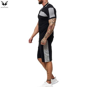 เสื้อยืดแขนสั้นและกางเกงขาสั้นลำลองสำหรับผู้ชายที่ระบายอากาศได้ดี ชุดกีฬาวิ่งจ๊อกกิ้ง ชุดกางเกงขาสั้นฤดูร้อนสำหรับผู้ชาย - Product Image 2