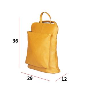 Mochila italiana 100% Artesanías italianas hechas a mano Cuero genuino de muy alta calidad Convertible a hombro y bandolera - Product Image 2