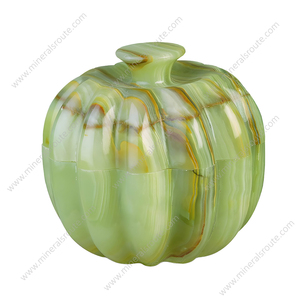 Tarro de dulces de ónix verde para Halloween, bajo MOQ, nuevo estilo 2026, tarros de ónix y mármol de piedra natural para venta en línea - Product Image 3