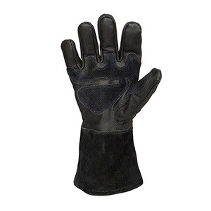 Gants de soudage TIG en cuir de vachette pleine fleur et croûte, qualité supérieure, résistants à l'abrasion et à la chaleur, pour la lutte contre les incendies et le barbecue - Product Image 3