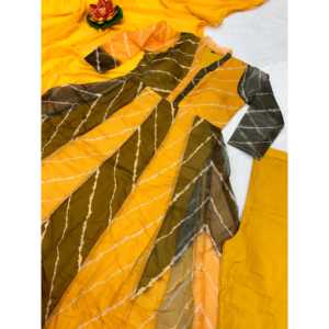 Ropa y accesorios musulmanes tradicionales de diseñador Vestido de fiesta elegante Anarkali con Pent y Dupatta - Product Image 2