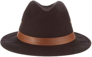 Unisex Wool Fedora <b>Hat</b> Brown Leather <b>Band</b> Casual Four Seasons Adult 56-58CM - Product Image 3