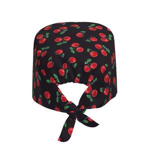 Gorro Quirúrgico Profesional de Algodón Tejido Morado con Detección de Agujas, Ajustable con Lazos Traseros, Gorro Médico Reutilizable - Product Image 4