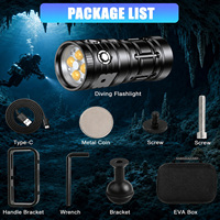 OCSHARK D16 16000 Lumens Lampe vidéo sous-marine 150m Étanche avec charge Type-C Lampe torche professionnelle pour sports sous-marins